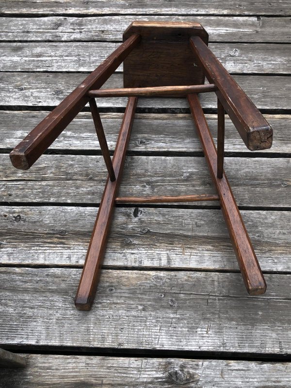 画像13: Antique Wooden BAR Stool (R716)
