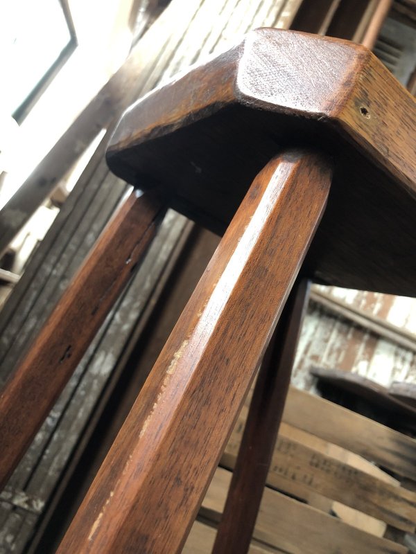 画像8: Antique Wooden BAR Stool (R716)