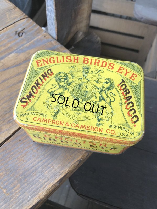 画像1: Vintage Advertising Cigarette Smoking Tobacco Tin Can ENGLISH BIRD'S EYE  (R722)