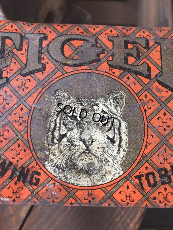 画像6: Vintage Advertising Cigarette Smoking Tobacco Tin Can TIGER CHEWING TOBACCO (R718)