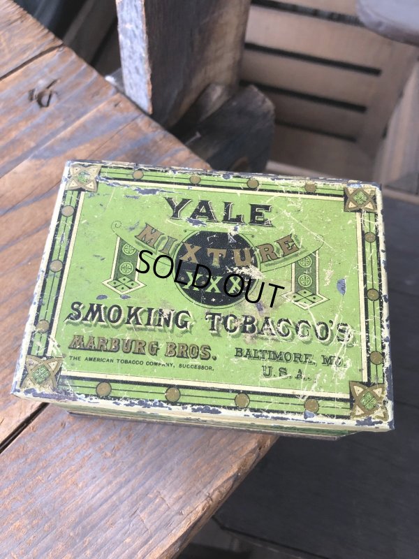 画像1: Vintage Advertising Cigarette Smoking Tobacco Tin Can YALE  (R721)