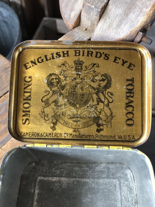 画像8: Vintage Advertising Cigarette Smoking Tobacco Tin Can ENGLISH BIRD'S EYE  (R722)