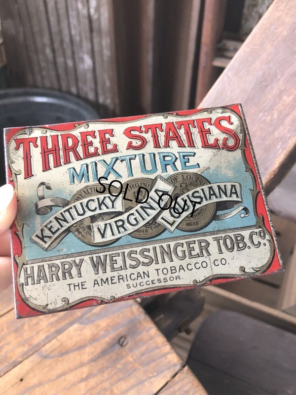 画像1: Vintage Advertising Cigarette Smoking Tobacco Tin Can HARRY WEISSINGER TOB. Co. (R723)