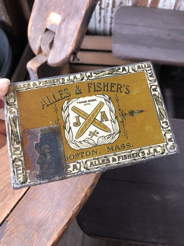 画像8: Vintage Advertising Cigarette Smoking Tobacco Tin Can ALLES & FISHER'S J.A. (R720)