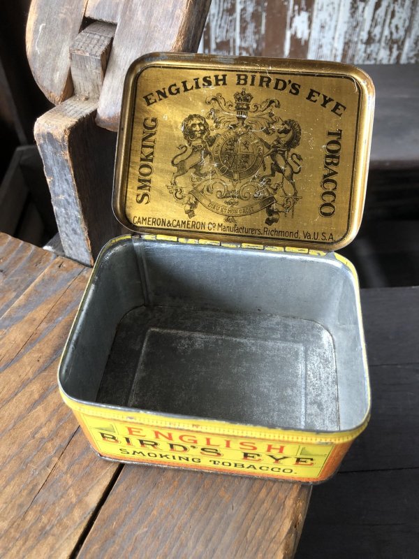 画像2: Vintage Advertising Cigarette Smoking Tobacco Tin Can ENGLISH BIRD'S EYE  (R722)