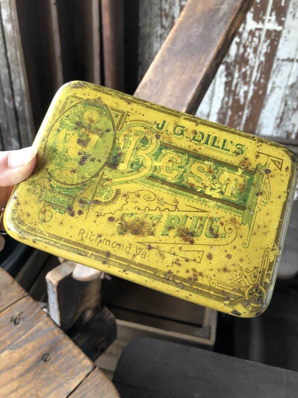 画像9: Vintage Advertising Cigarette Smoking Tobacco Tin Can J.G. DILL'S BEST CUT PLUG. (R719)