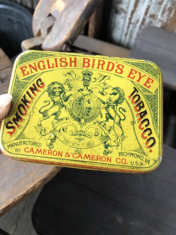 画像10: Vintage Advertising Cigarette Smoking Tobacco Tin Can ENGLISH BIRD'S EYE  (R722)