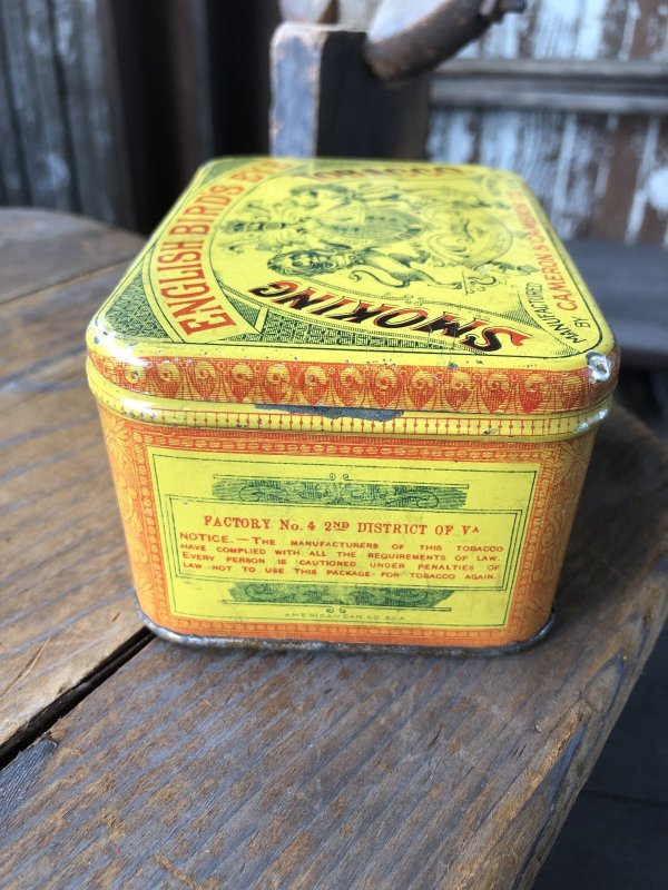 画像5: Vintage Advertising Cigarette Smoking Tobacco Tin Can ENGLISH BIRD'S EYE  (R722)
