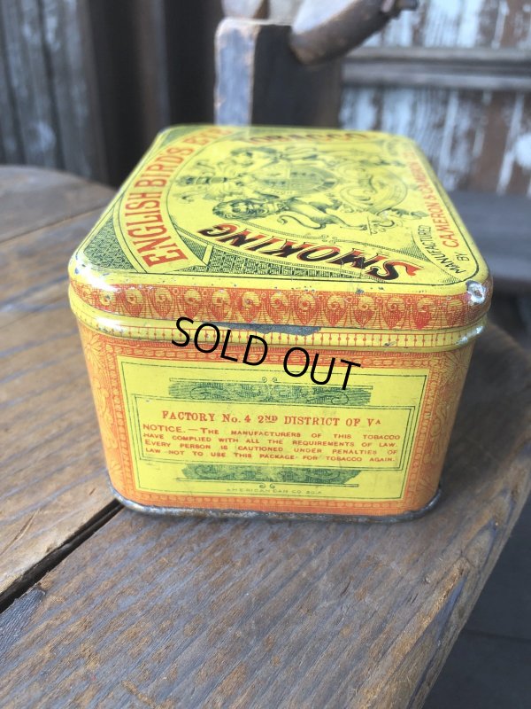 画像5: Vintage Advertising Cigarette Smoking Tobacco Tin Can ENGLISH BIRD'S EYE  (R722)