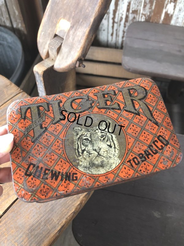 画像8: Vintage Advertising Cigarette Smoking Tobacco Tin Can TIGER CHEWING TOBACCO (R718)