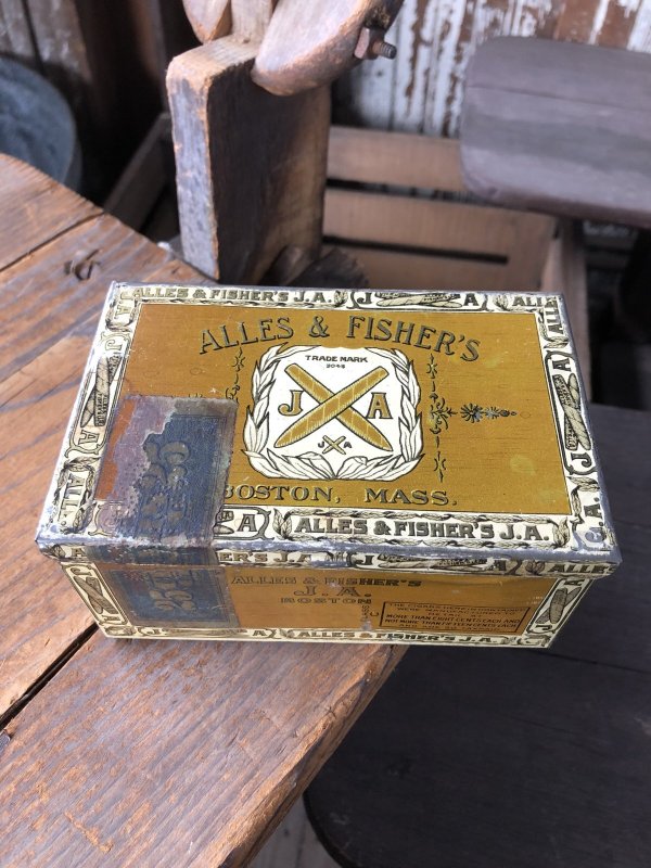 画像1: Vintage Advertising Cigarette Smoking Tobacco Tin Can ALLES & FISHER'S J.A. (R720)