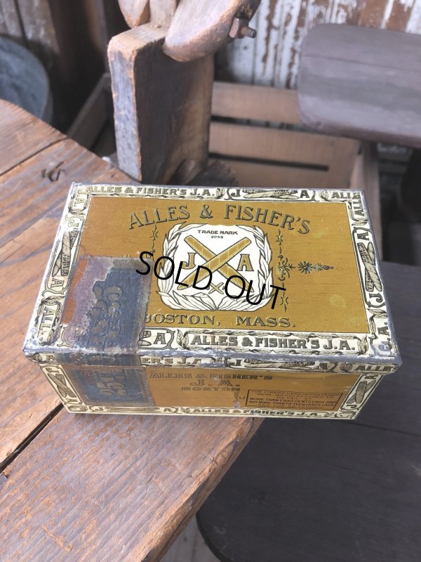画像1: Vintage Advertising Cigarette Smoking Tobacco Tin Can ALLES & FISHER'S J.A. (R720)