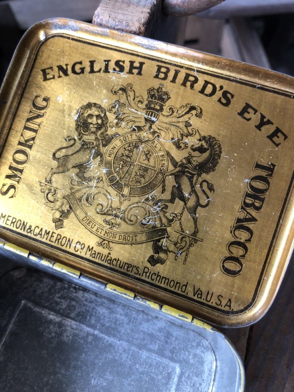 画像7: Vintage Advertising Cigarette Smoking Tobacco Tin Can ENGLISH BIRD'S EYE  (R722)