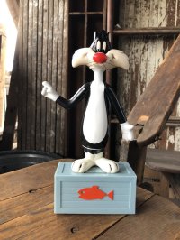 70s Vintage R.Dakin W/Bank Figure Looney Tunes  Sylvester (R728) 