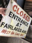 画像13: Vintage USA Hand Painted “CLOSED ENTRANCE” Metal Road Sign (R733) 