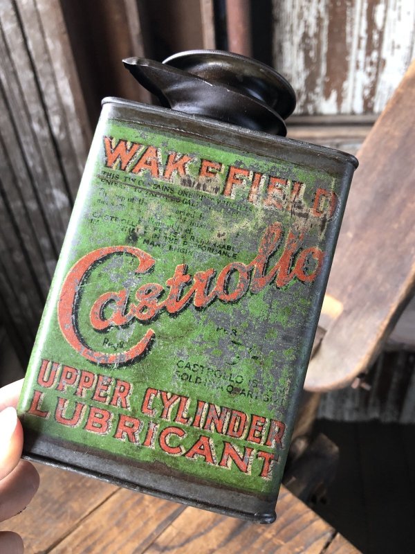 画像10: 20s Antique WAKEFIELD Castrol Upper Cylinder Lubricant Oil Can (R750)