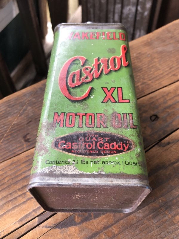 画像5: 20s Antique WAKEFIELD Castrol Motor Oil Can (R753)