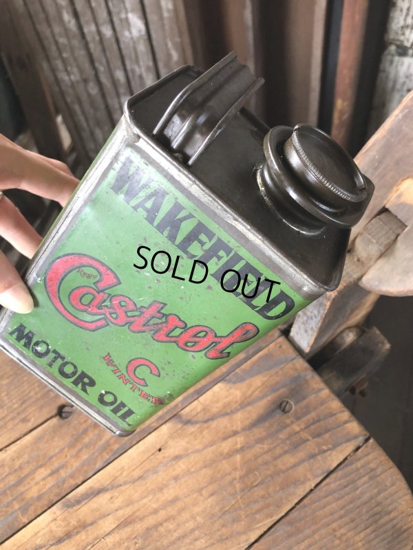 画像8: 20s Antique WAKEFIELD Castrol Motor Oil Can (R751)