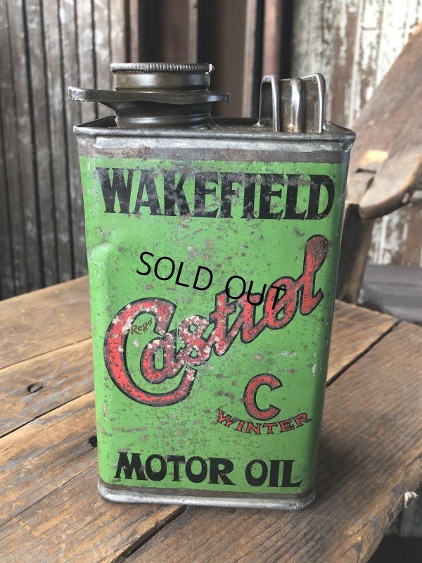 画像5: 20s Antique WAKEFIELD Castrol Motor Oil Can (R751)