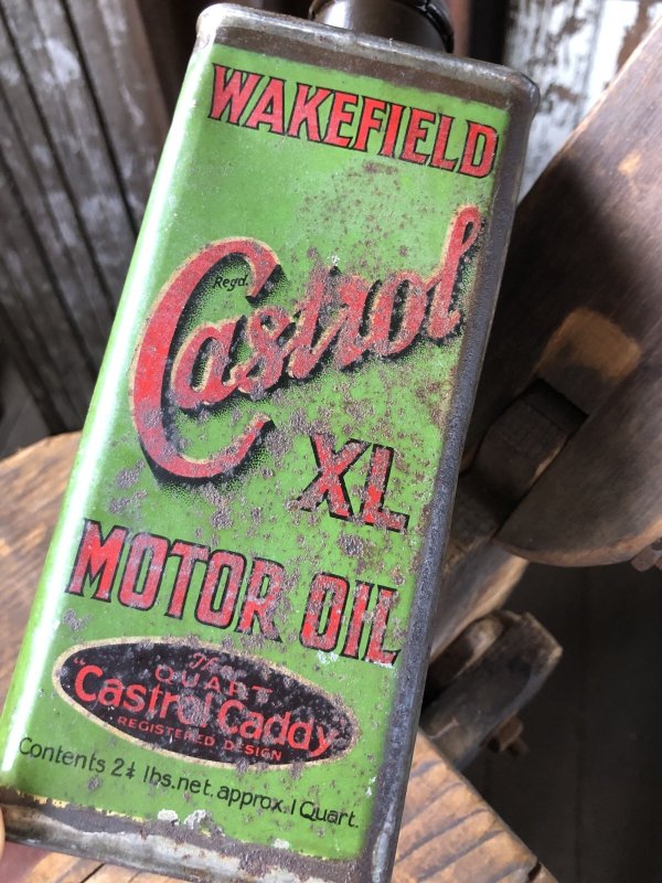 画像9: 20s Antique WAKEFIELD Castrol Motor Oil Can (R753)