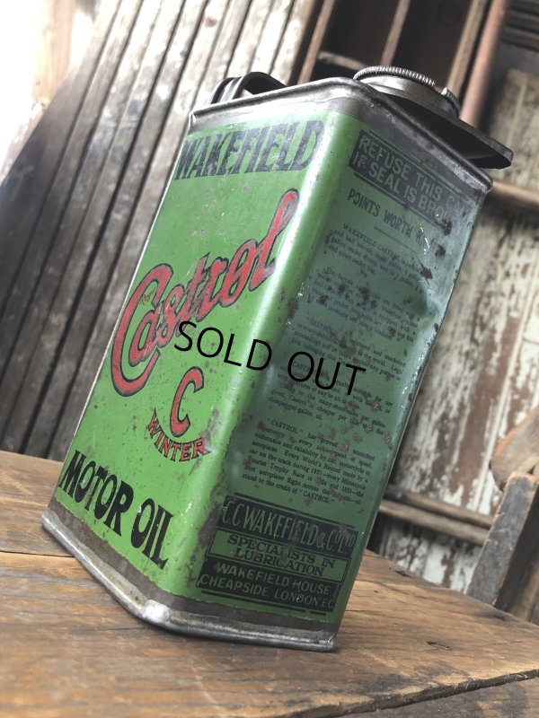 画像7: 20s Antique WAKEFIELD Castrol Motor Oil Can (R751)
