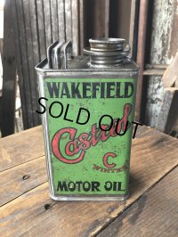 20s Antique WAKEFIELD Castrol Motor Oil Can (R751)