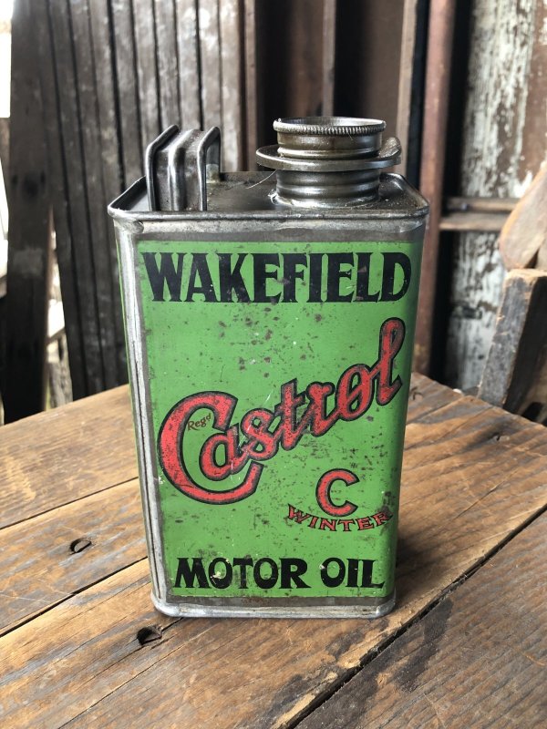 画像1: 20s Antique WAKEFIELD Castrol Motor Oil Can (R751)