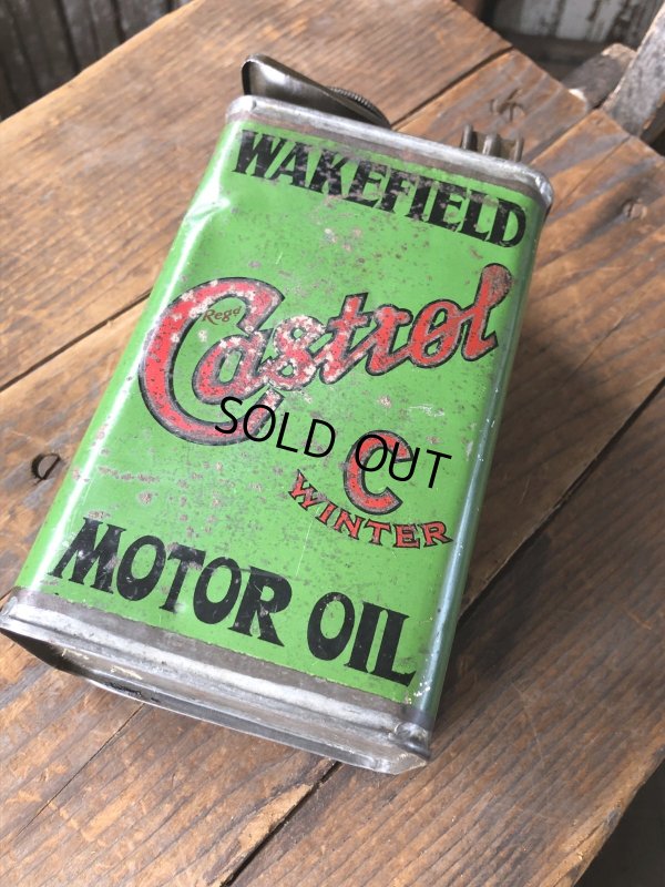 画像3: 20s Antique WAKEFIELD Castrol Motor Oil Can (R751)