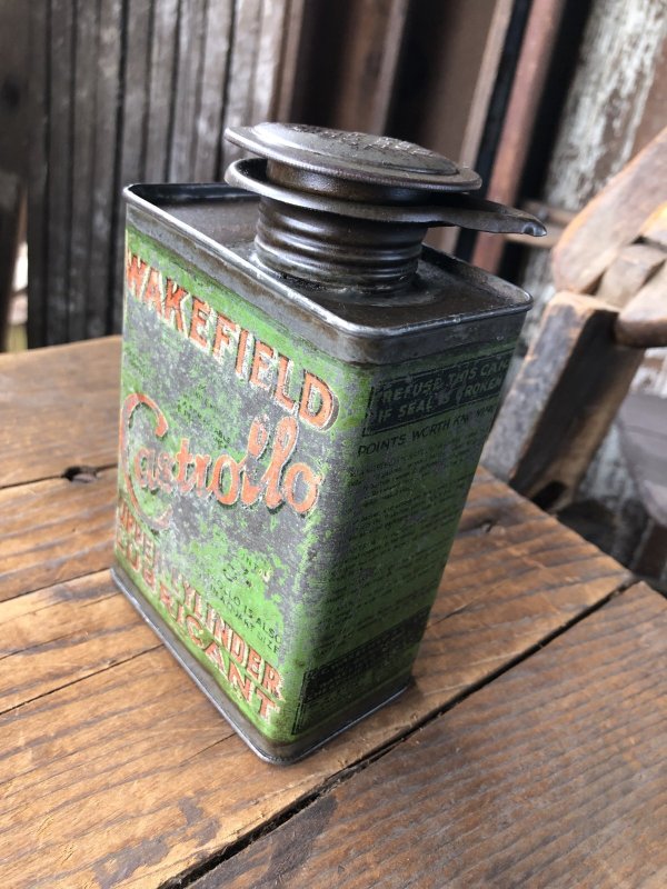 画像3: 20s Antique WAKEFIELD Castrol Upper Cylinder Lubricant Oil Can (R750)
