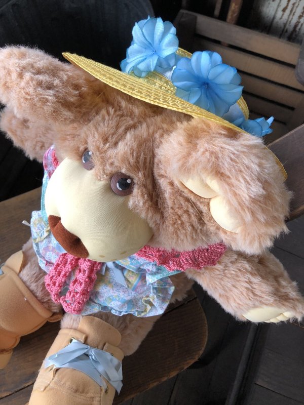 画像10: 80s Vintage Hattie Furskin Bear Plush Doll Coleco (R769) 