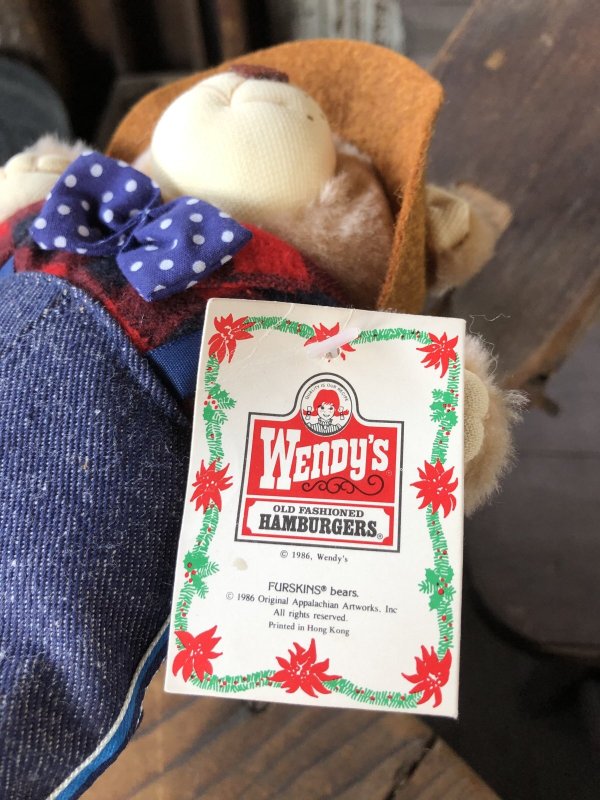 画像6: 80s Vintage Farrell Furskin Bear Mini Plush Doll Wendy's (R767) 