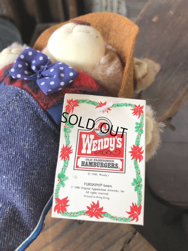 画像6: 80s Vintage Farrell Furskin Bear Mini Plush Doll Wendy's (R767) 
