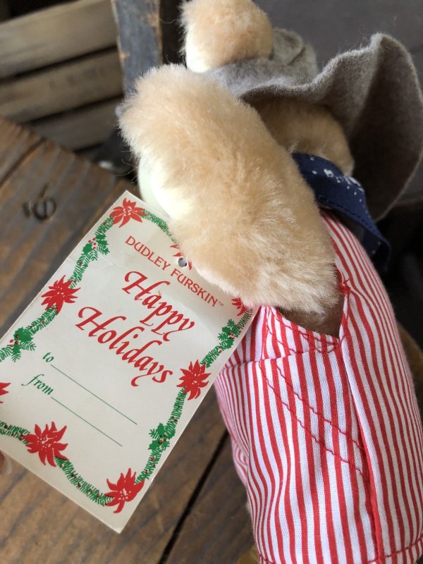 画像6: 80s Vintage Dudley Furskin Bear Mini Plush Doll Wendy's (R765) 