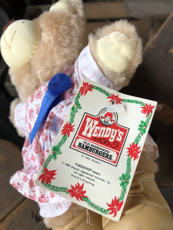 画像5: 80s Vintage Hattie Furskin Bear Mini Plush Doll Wendy's (R768) 
