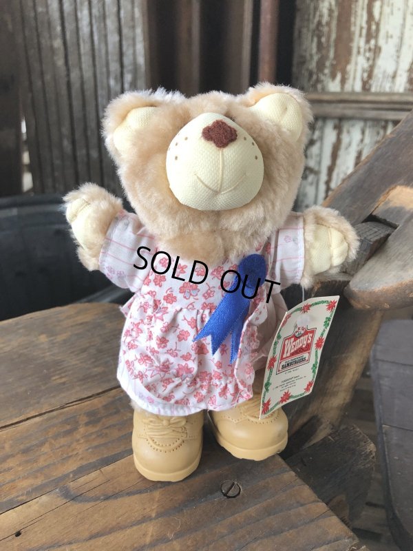 画像1: 80s Vintage Hattie Furskin Bear Mini Plush Doll Wendy's (R768) 
