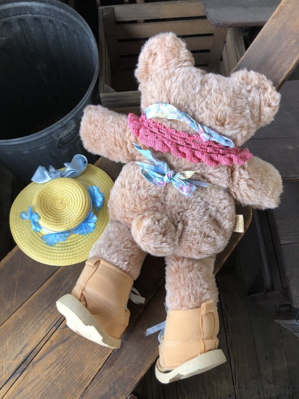 画像13: 80s Vintage Hattie Furskin Bear Plush Doll Coleco (R769) 