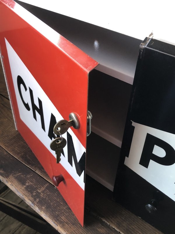 画像26: Vintage CHAMPION SPARK PLUG Service Station Advertising Metal Parts Cabinet (R772)