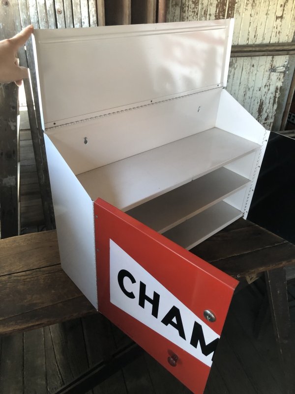 画像8: Vintage CHAMPION SPARK PLUG Service Station Advertising Metal Parts Cabinet (R772)