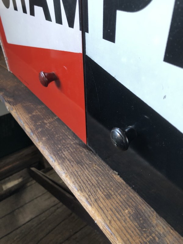 画像24: Vintage CHAMPION SPARK PLUG Service Station Advertising Metal Parts Cabinet (R772)