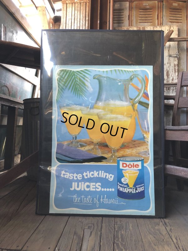 画像9: 70s Vintage Dole Hawaiian Pineapple Juice Advertising Store Display Poster (R775)