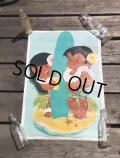 70s Vintage Dole Kids Hawaiian Pineapple Advertising Store Display Poster (R777)