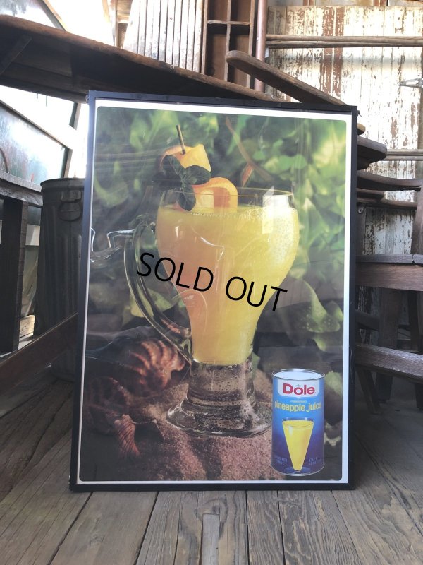 画像6: 70s Vintage Dole Hawaiian Pineapple juice Advertising Store Display Poster (R778)