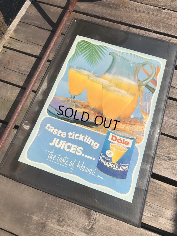 画像8: 70s Vintage Dole Hawaiian Pineapple Juice Advertising Store Display Poster (R775)