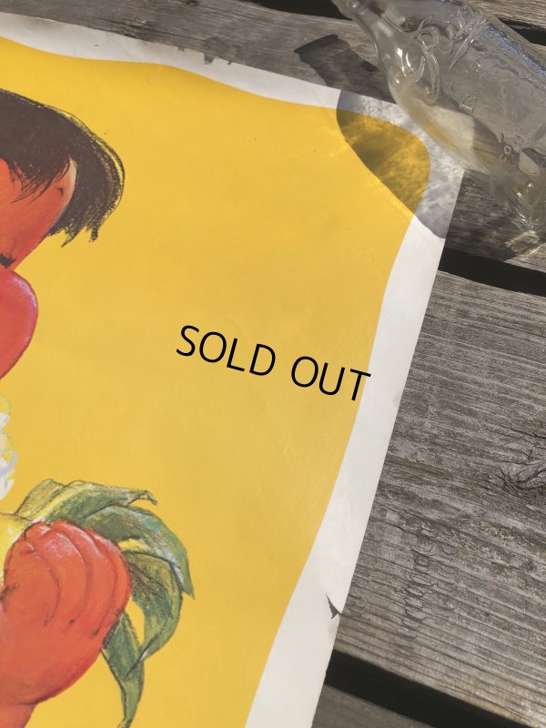 画像3: 70s Vintage Dole Kids Hawaiian Pineapple Advertising Store Display Poster (R776)