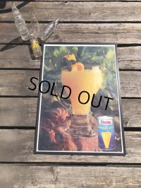 70s Vintage Dole Hawaiian Pineapple juice Advertising Store Display Poster (R778)