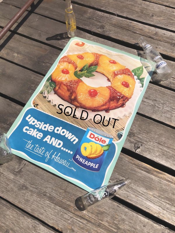 画像8: 70s Vintage Dole Hawaiian Pineapple Advertising Store Display Poster (R774)