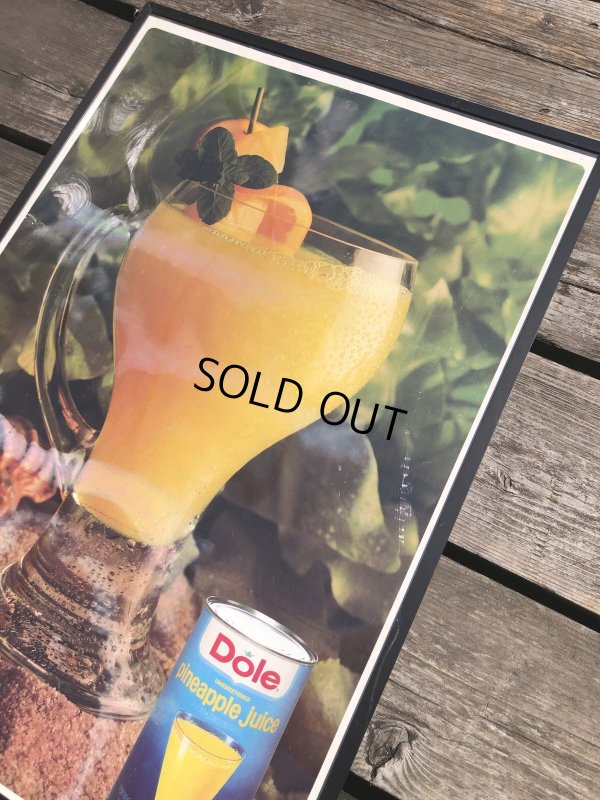 画像4: 70s Vintage Dole Hawaiian Pineapple juice Advertising Store Display Poster (R778)