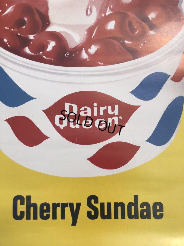 画像4: 60s Vintage Dairy Queen Cherry Sundae Advertising Store Display Poster (R779)