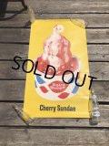 60s Vintage Dairy Queen Cherry Sundae Advertising Store Display Poster (R779)