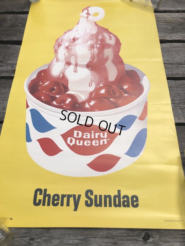画像8: 60s Vintage Dairy Queen Cherry Sundae Advertising Store Display Poster (R779)